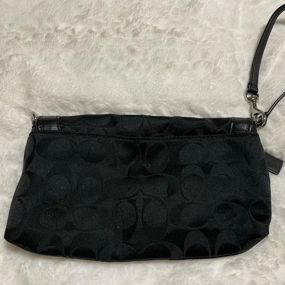 Coach Large Black Wristlet - Picture 2 of 7